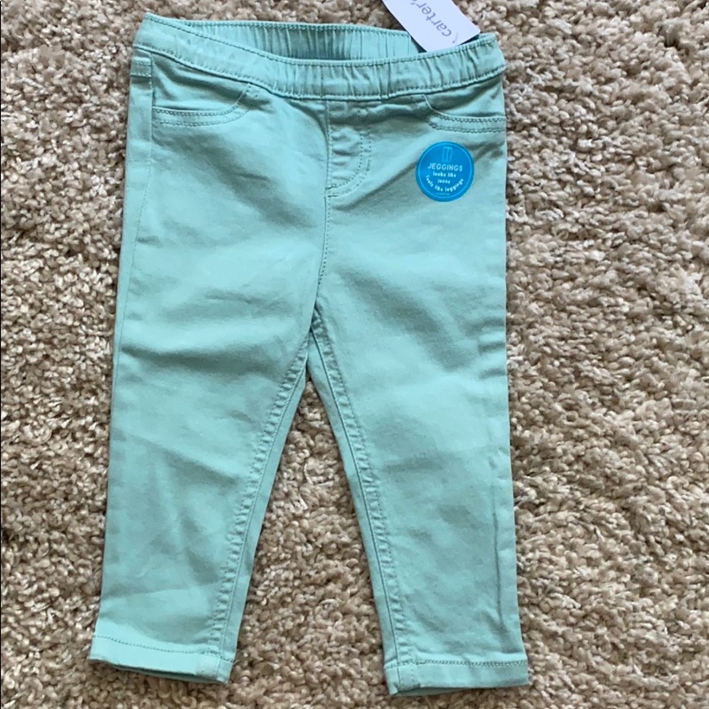 Carters - Light green leggings 18m